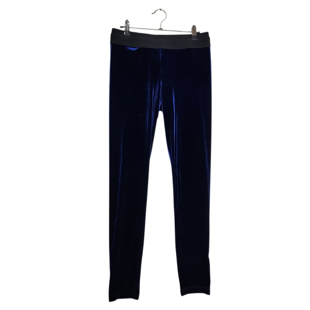 BCBGMAXAZRIA The Skinny Pant Royal Blue Velvet Leggings sz M